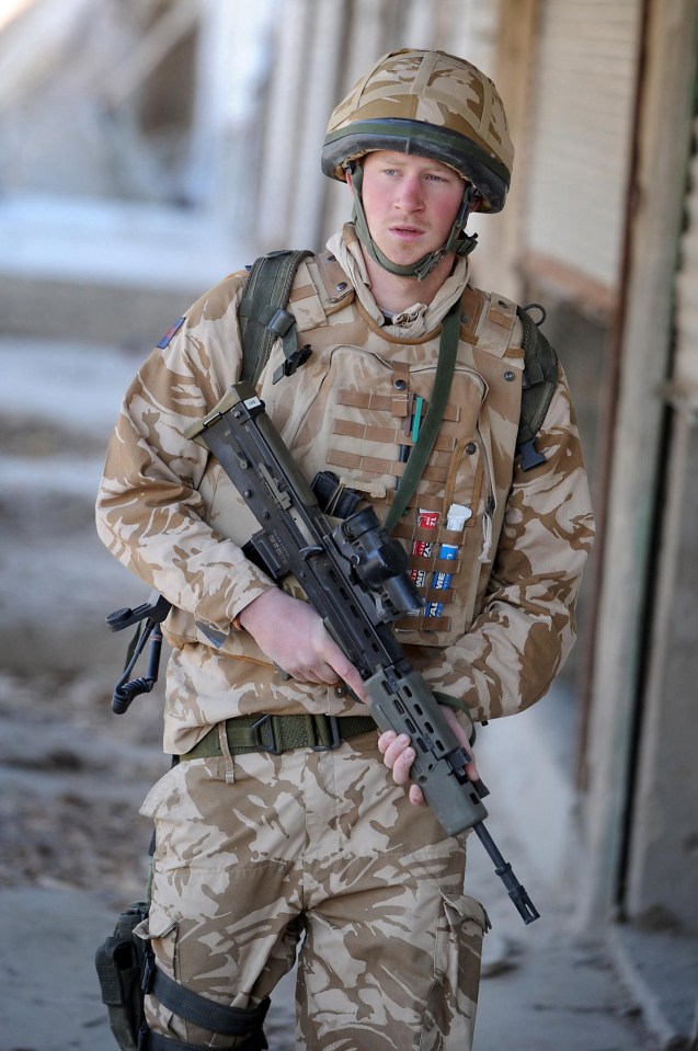 Prince Harry on patrol through in the Helmand province in southern Afghanistan in 2008