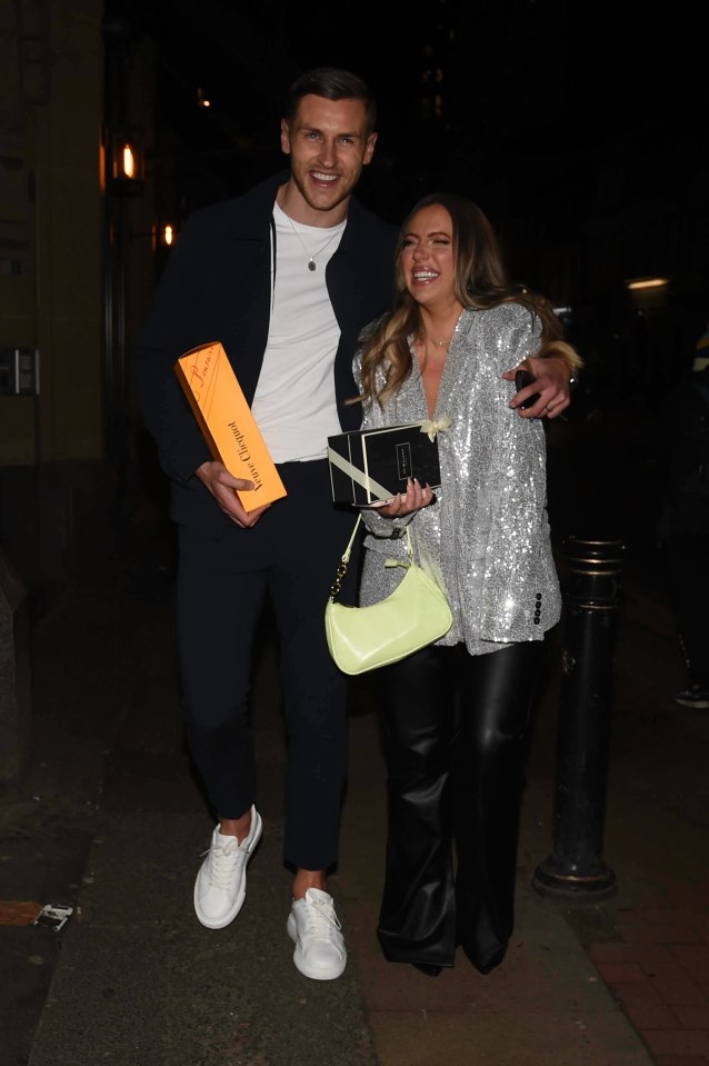 It will be her first child with footballer husband Jacob Blyth