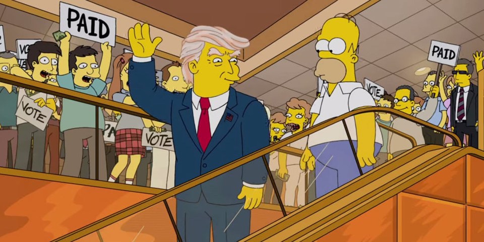 The Simpsons has appeared to predict the future, including Donald Trump running for President