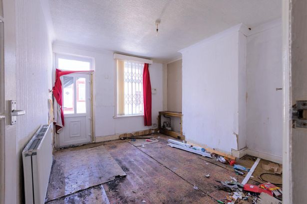 The living room of the Reed Street property