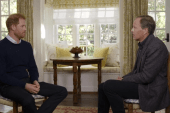 The Duke of Sussex in a chat with ITV's Tom Bradby