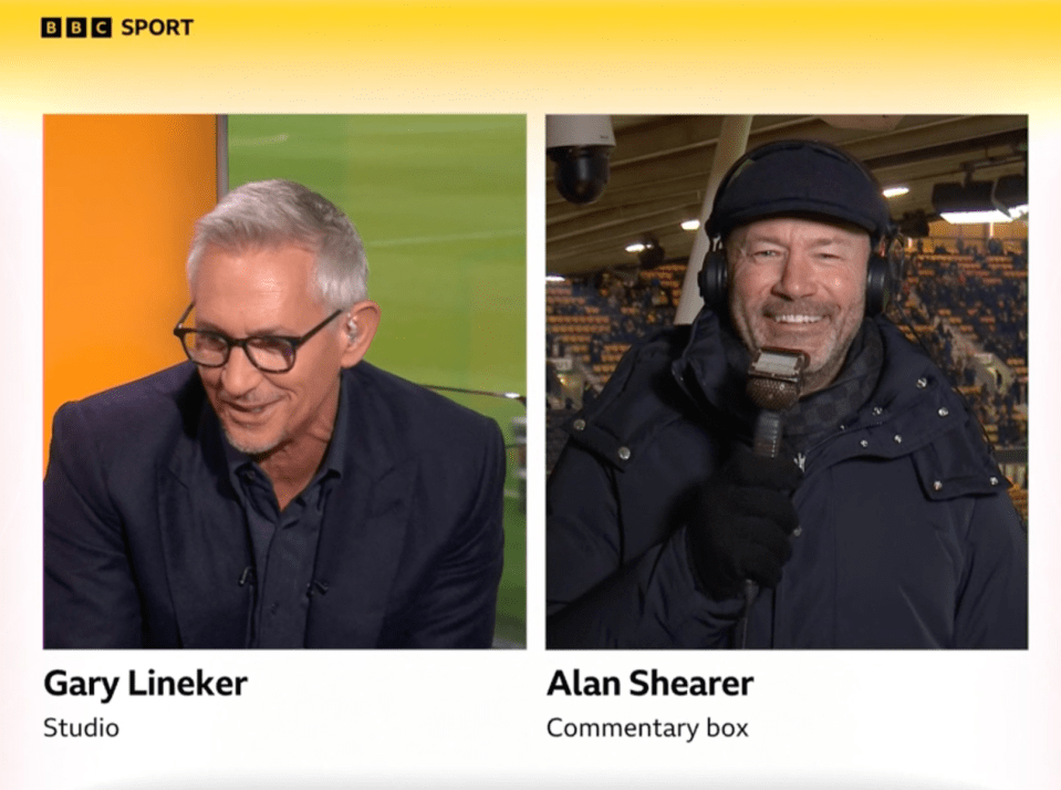 Gary Lineker and Alan Shearer are left stunned by the noises