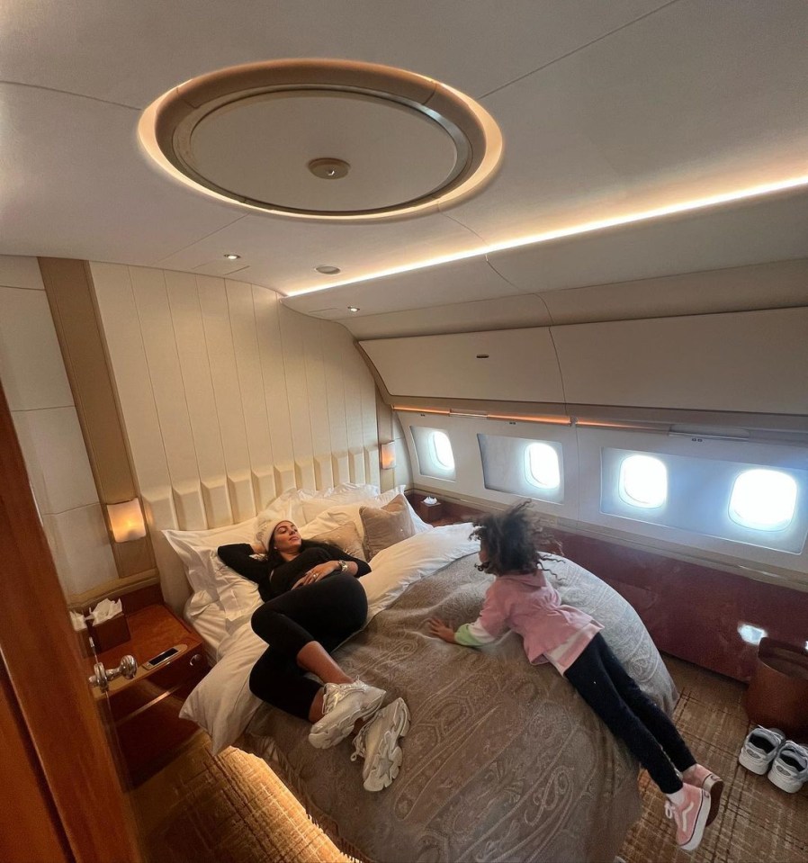 Georgina Rodriguez’s Instagram showed off some of the interior of the private jet