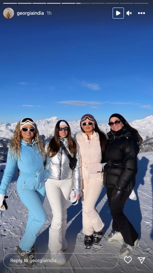 The group hit the slopes before resting up with coffee and partying