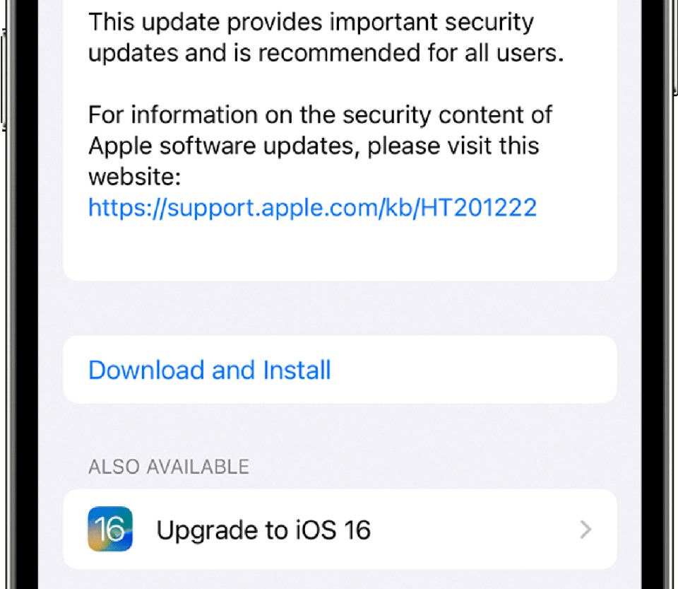 Check your iPhone or Android for the latest updates