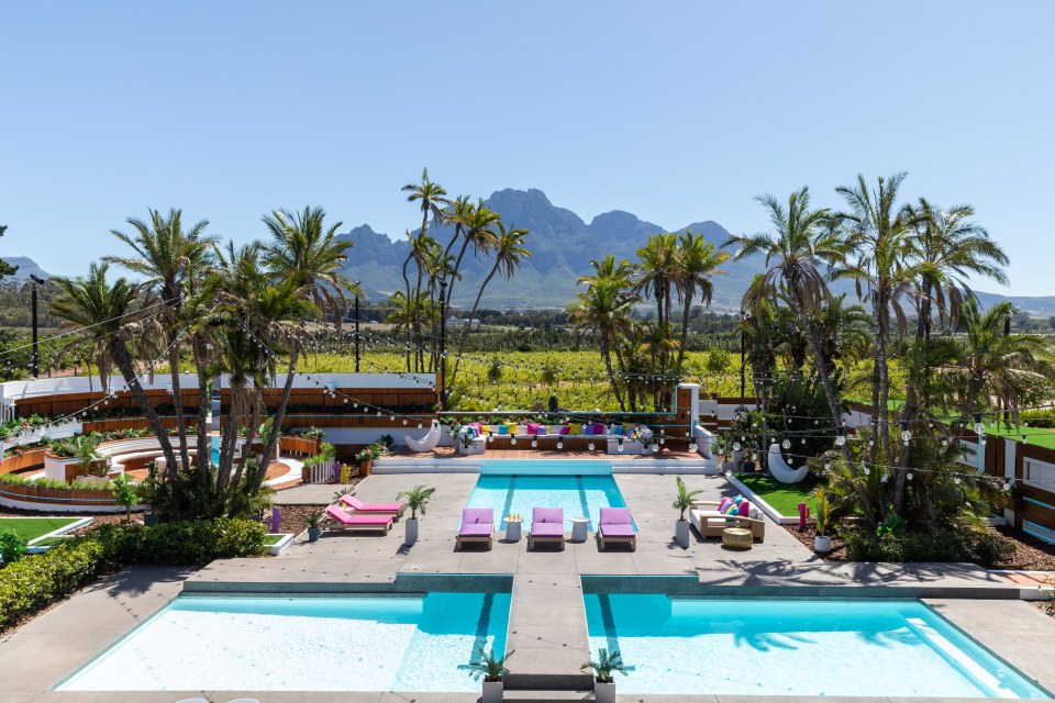 The pool overlooks the incredible countryside