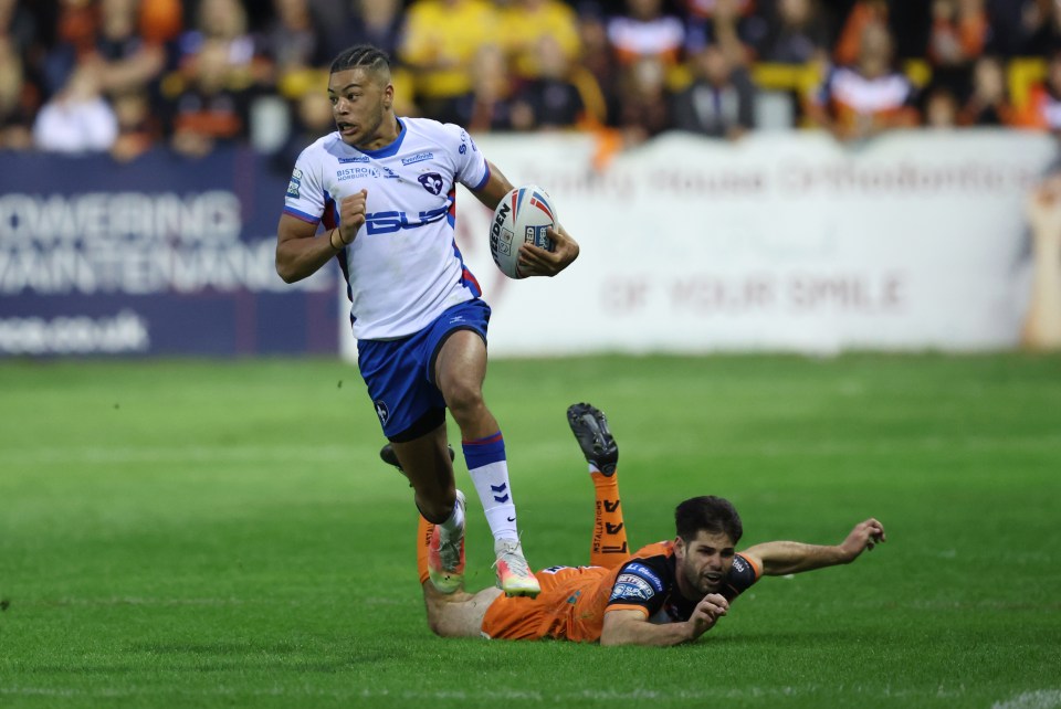 Lewis Murphy is a Wakefield rugby league star - after they initially wondered if he was there for football