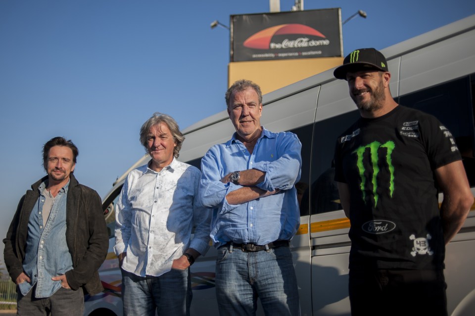 Richard Hammond , James May, Jeremy Clarkson and Ken Block