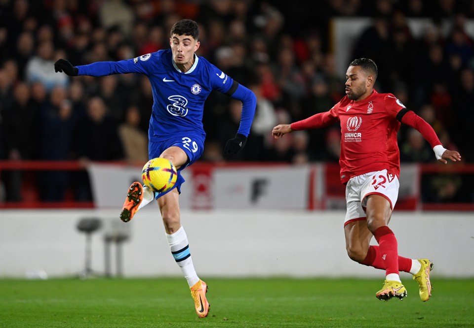 After a brilliant showing against Bournemouth, Kai Havertz failed to perform at Forest