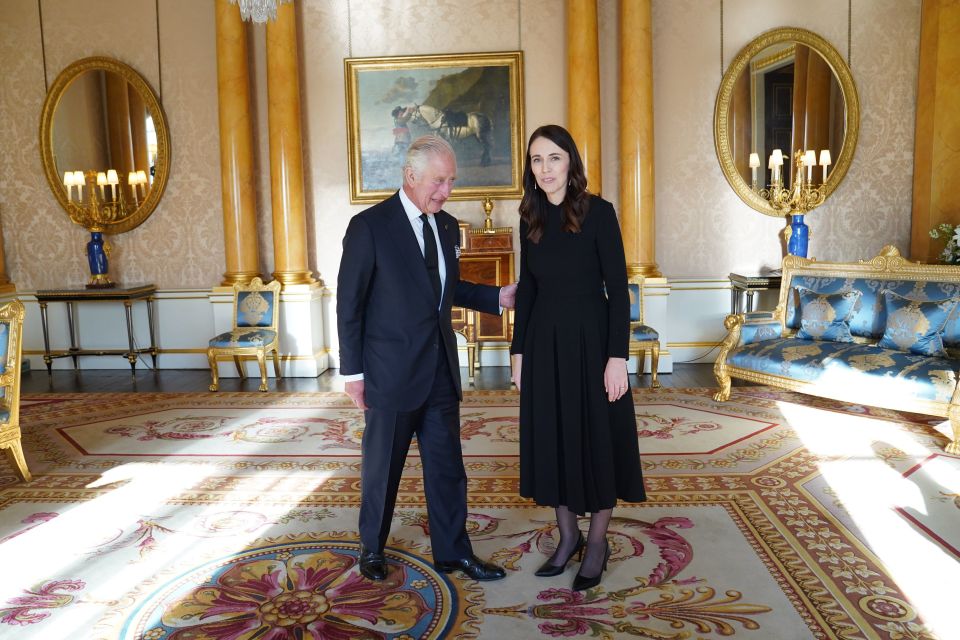 Ardern with King Charles at Buckingham Palace in September 2022