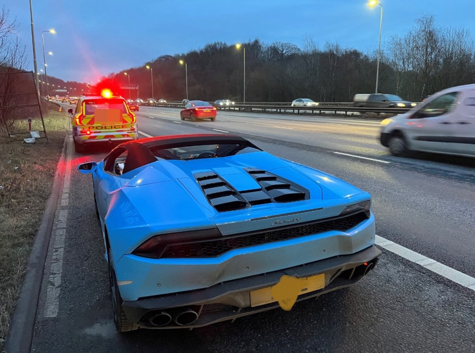 Cops took the flash supercar after they realised the driver was found using his friend's motor without insurance