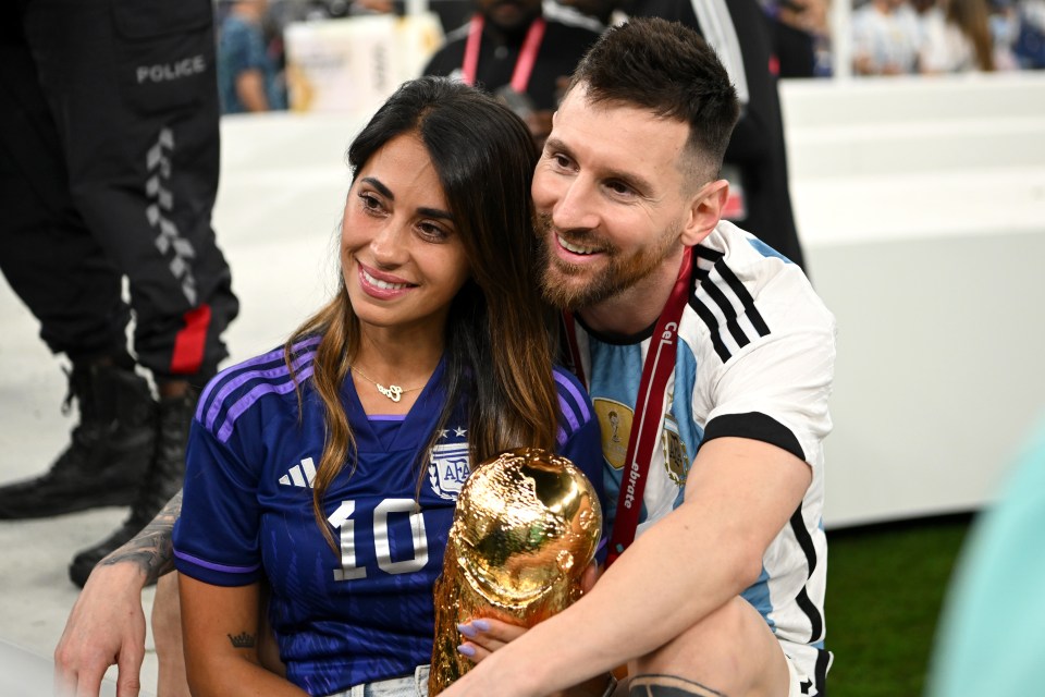 Antonela celebrates Lionel Messi's World Cup win