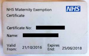  New and expecting mothers are entitled to a maternity exemption card