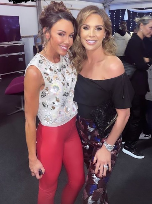 Michelle Heaton backstage with her pal Danielle