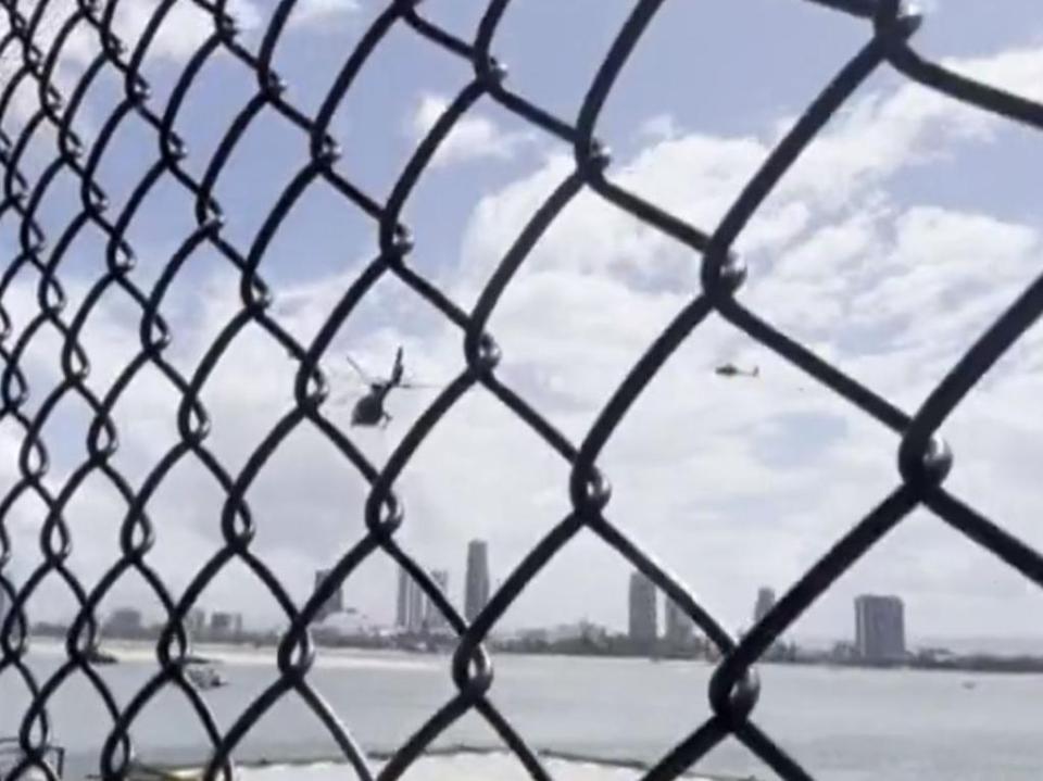 Horrifying footage showed the moments before the crash as tourists waiting for a flight saw the doomed chopper take off