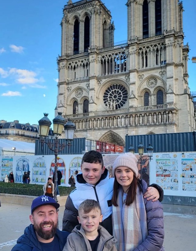 Cultural stops for the family included the Notre-Dame cathedral in Paris which remains closed following a fire