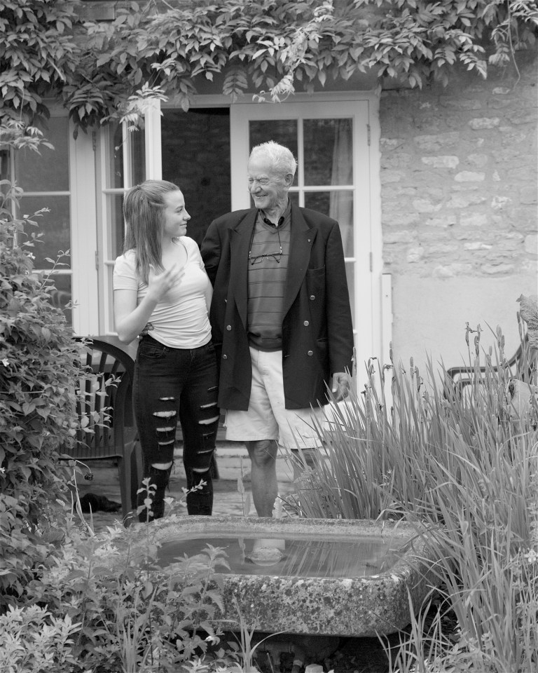 Neve and her granddad, Jim, who bought Neve her first ever beehive