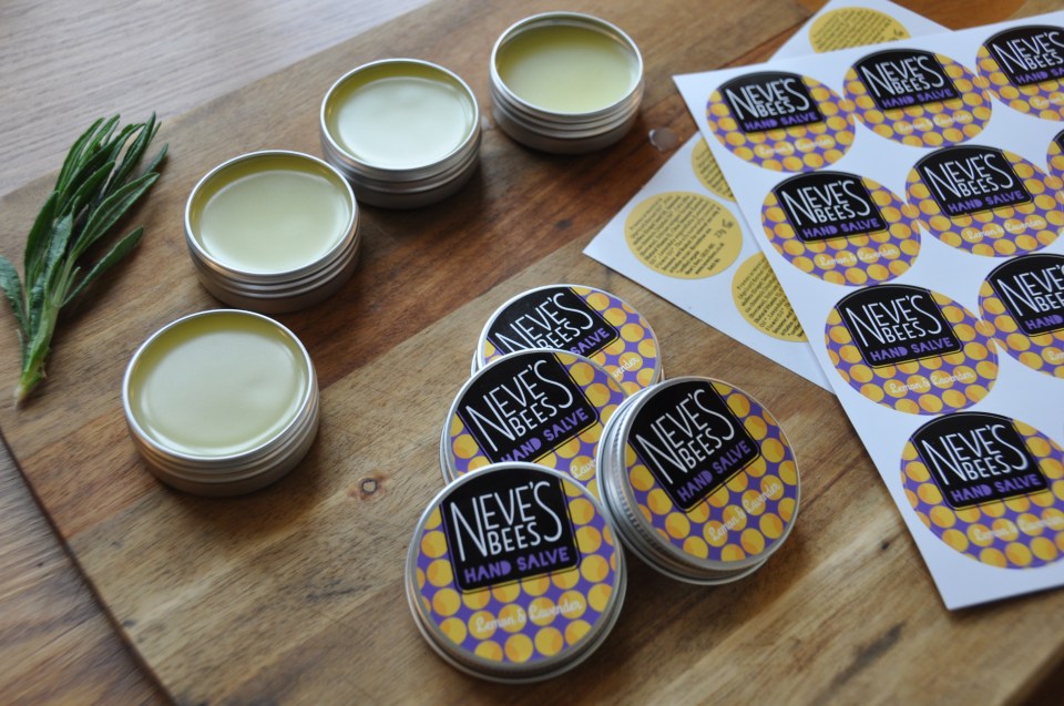 Julie now makes a selection of products with beeswax including lip kips and hand salve