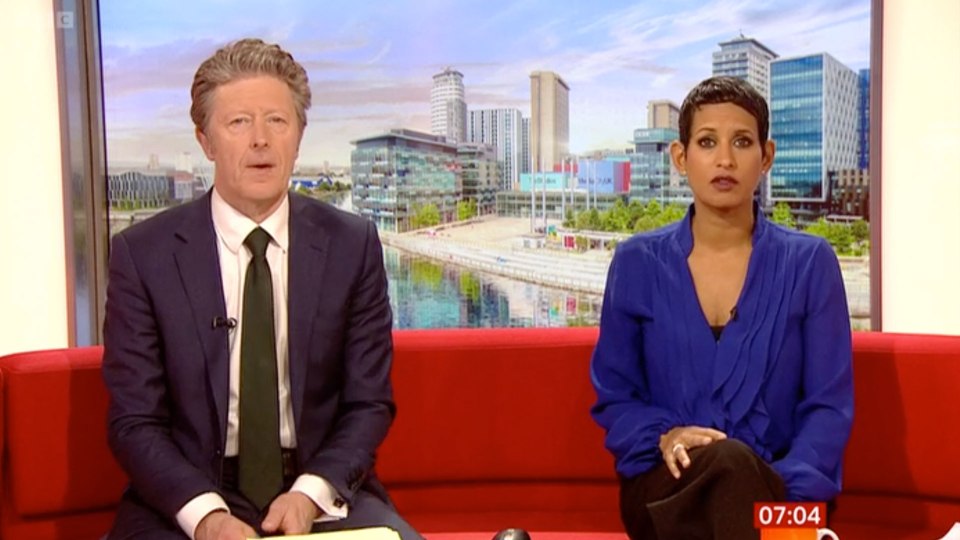 Today Naga Munchetty and Charlie Stayt were at the helm