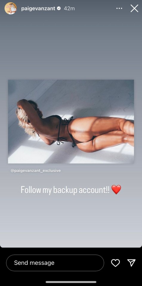 Paige VanZant posed for her Instagram account