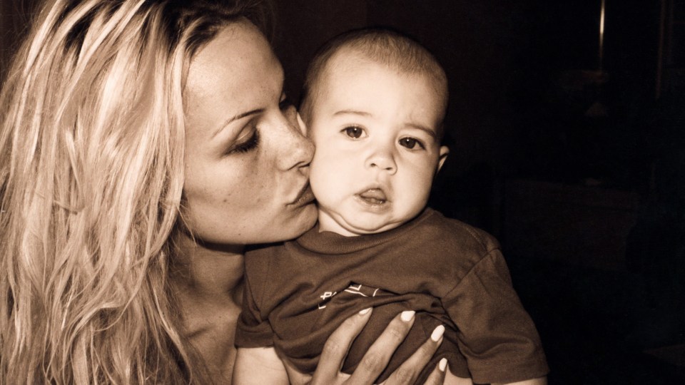 Pamela with baby Dylan