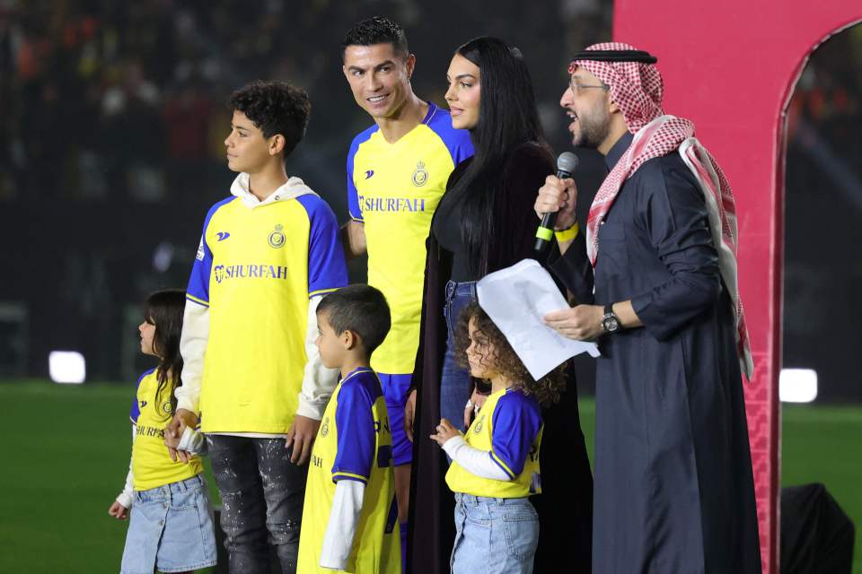 Georgina attended Cristiano's Al-Nassr unveiling with the kids