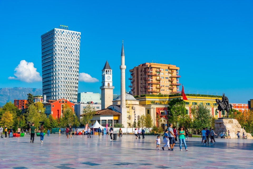 The picturesque city of Tirana