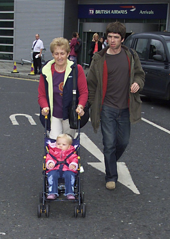 Peggy, pictured here with Noel, has told Liam to mend the rift with his brother