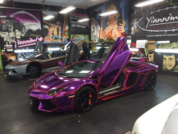 He splashed out on a £280k Lamborghini Aventador that he got custom wrapped twice