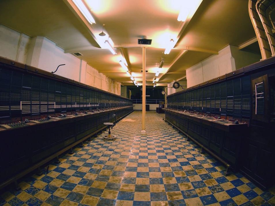 The bunker telephone switchboard room