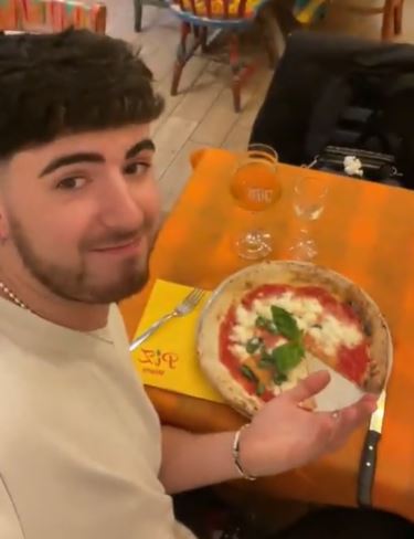 He revealed his flight and pizza was under £18 – although not everyone was convinced