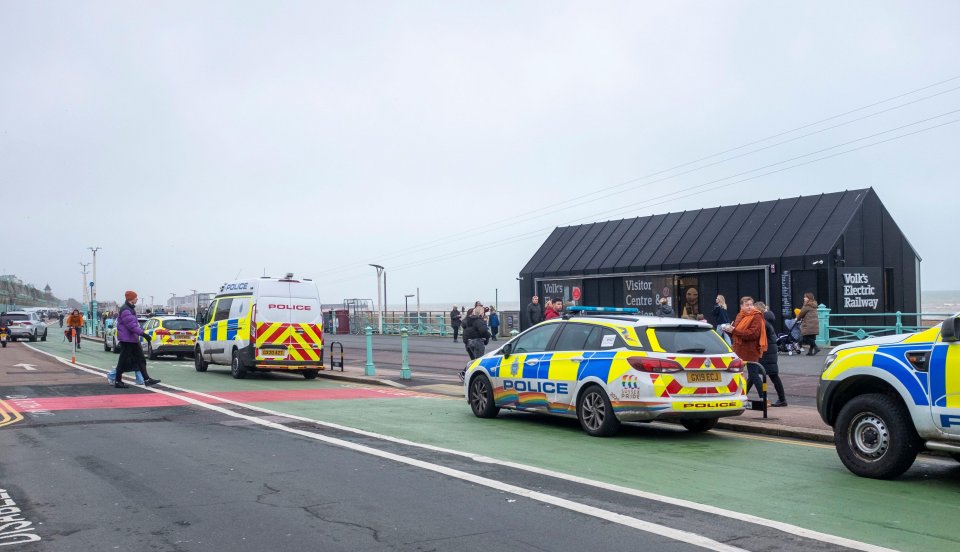 Police on the scene in Brighton