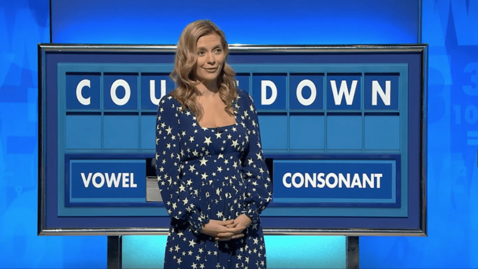 Rachel stunned in a low cut dress during Monday’s Countdown