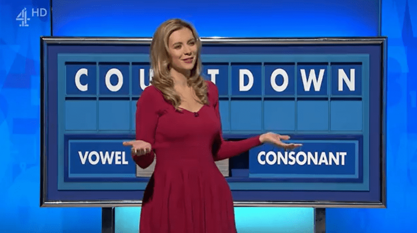 Countdown’s Rachel Riley dazzled in a low-cut pink dress on the Channel 4 show