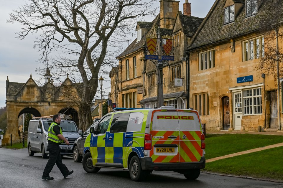 Police at the scene on January 6 when Beatrice died