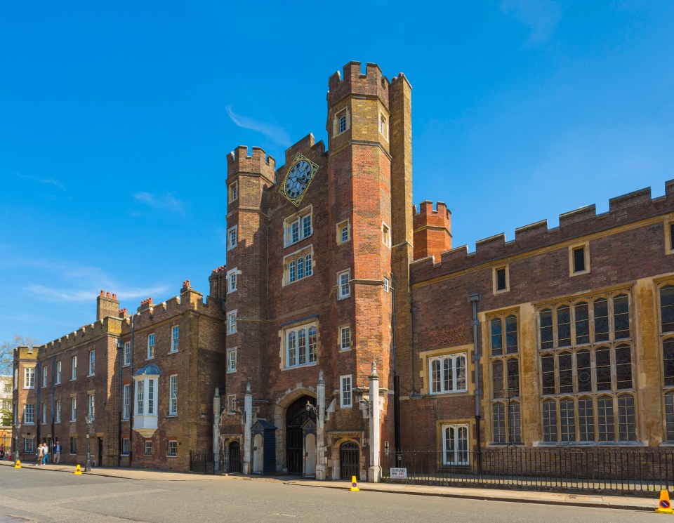 St James' Palace is almost 500 years old