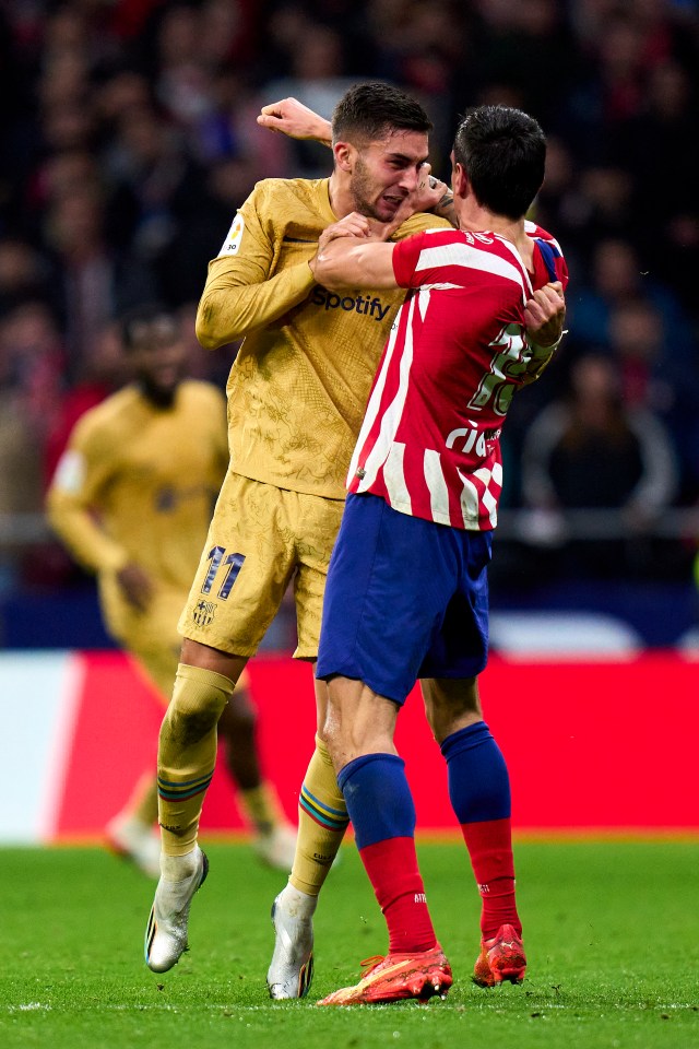 Tempers flared towards the end of the match