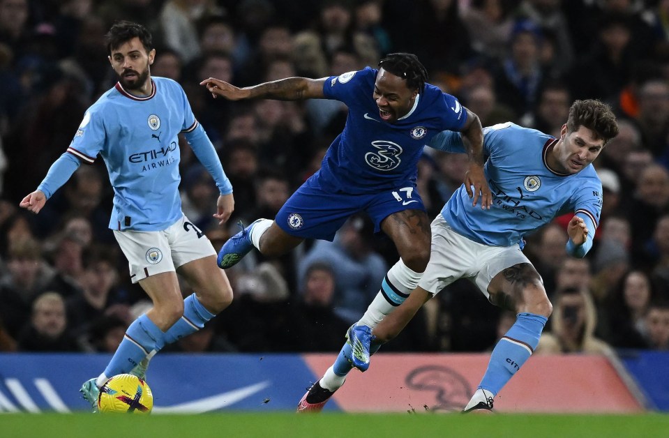 The England international was forced off following a tackle from John Stones