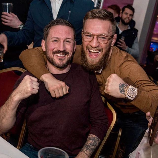 MMA coach John Kavanagh with Conor McGregor