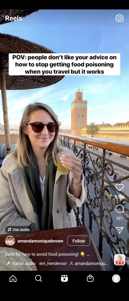 Amanda Monique Brown offered some bazaar health advice while visiting Marrakech