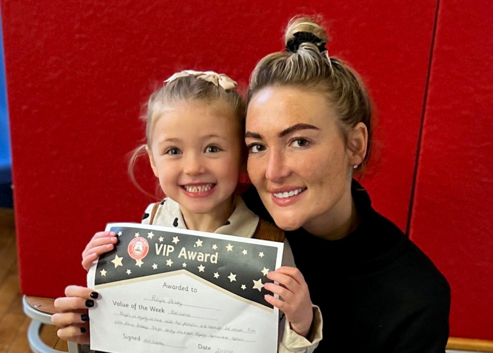 But three weeks later the little girl ended up in hospital with a deadly infection. Reign is pictured above with her mum Leanne