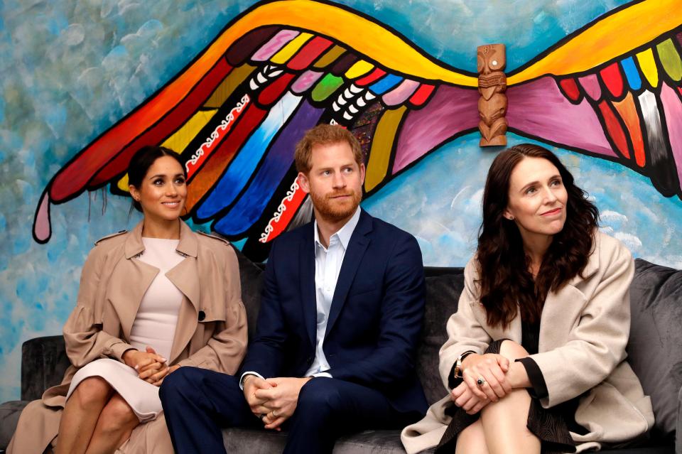 Prince Harry and Meghan Markle met with Ardern during their autumn tour in 2018