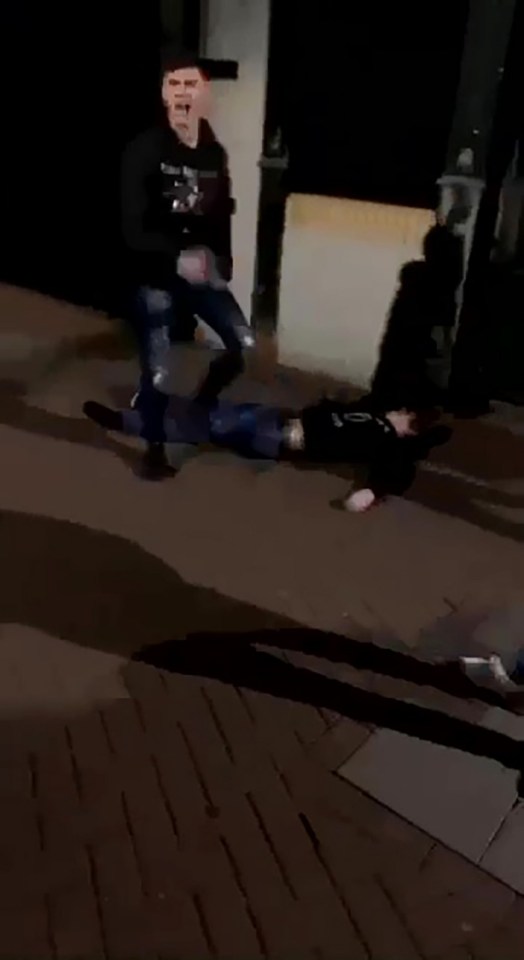 He was shown in a video flooring a rival in a street brawl