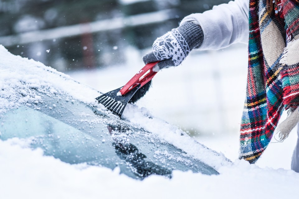 It's essential to clear your car of any snow and condensation before setting off