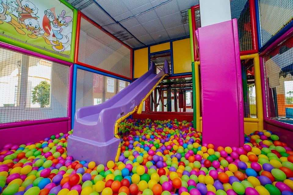 There are also indoor play areas