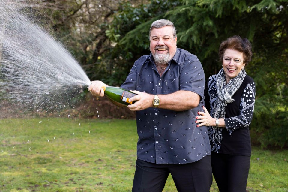 Steve and Angela Hathorn are fizzing with excitement after winning the Set For Life jackpot