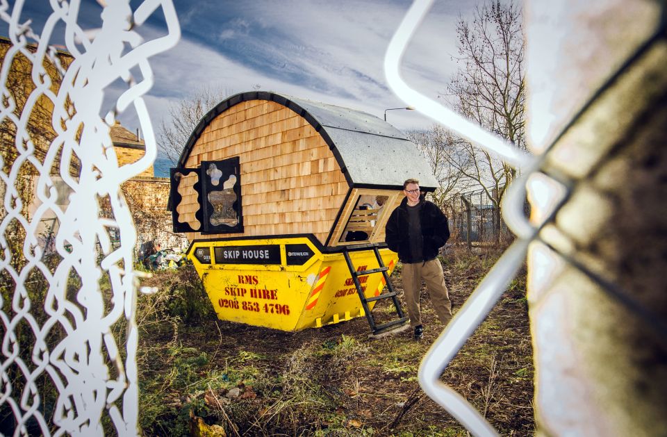 The tiny skip in Bermondsey, south-east London, is Harrison Marshall's new home