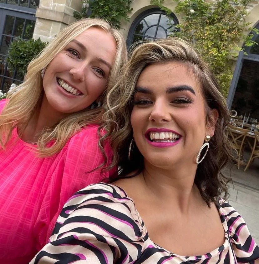 Megan's baby scan revealed she had bladder cancer, pictured with sister Kate