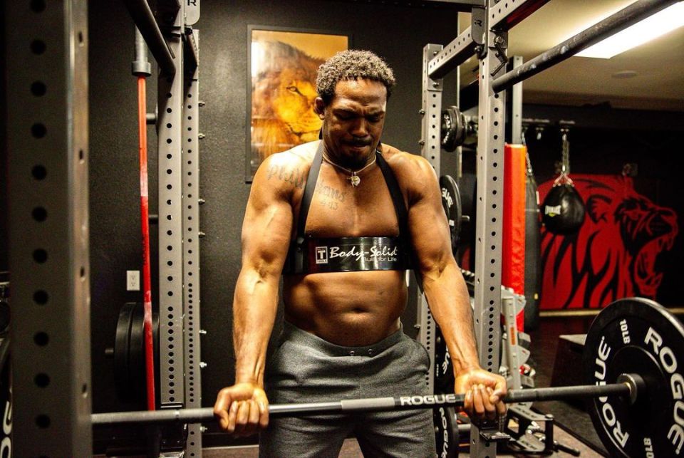 Jones put in hundreds of hours in the gym to transform his physique