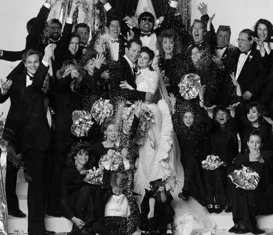 Bruce and Demi Moore's star-studded wedding in 1987